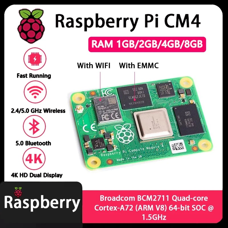 Raspberry Pi CM4 1GB/2GB/4GB/8 - Raspberry Pi Cm4 8Gb Ram 32Gb Emmc Wifi ulasan dan harga
