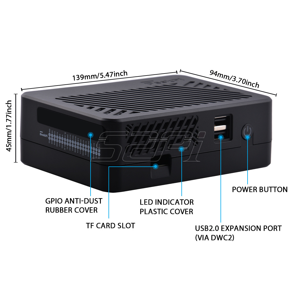 52Pi DeskPi Lite NAS Case with - Deskpi Super6C ulasan dan harga