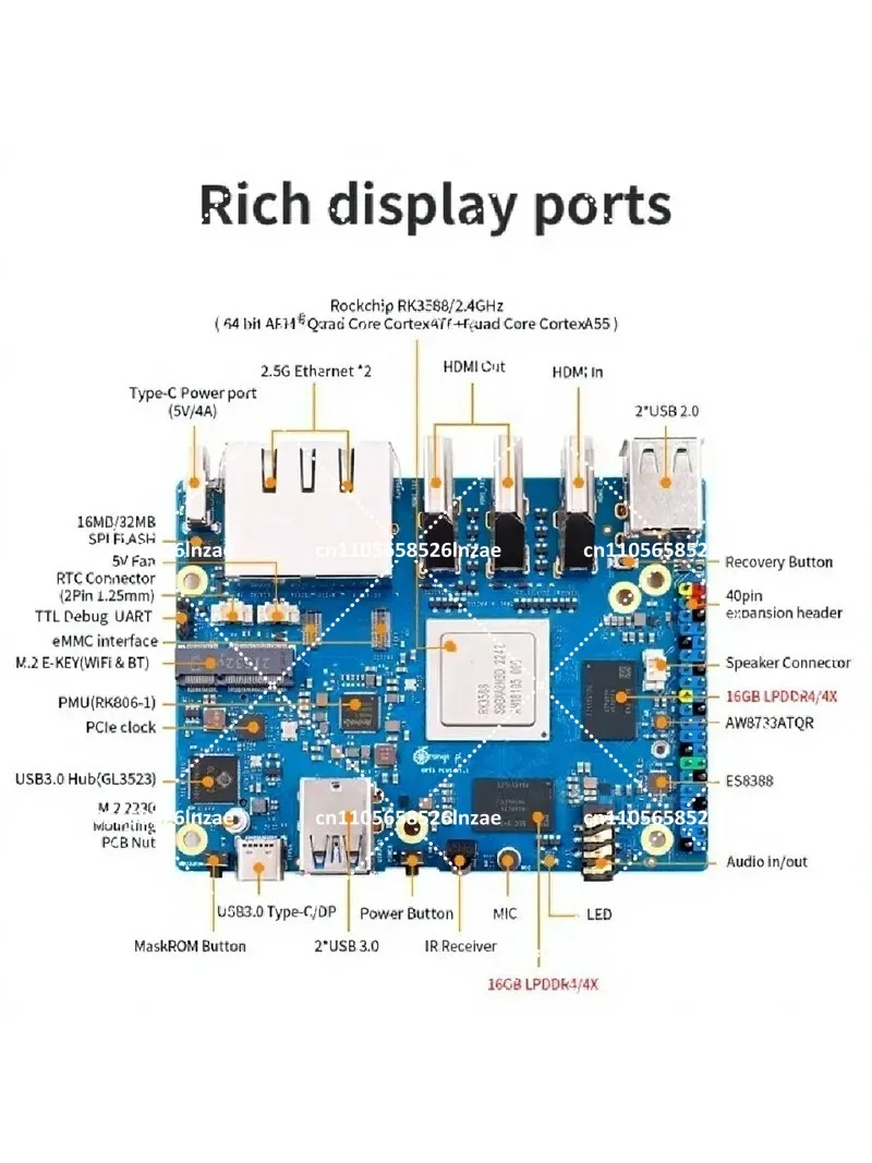 Orange Pi 5 plus Single Board  - Orange Pi 5 Plus 32Gb ulasan dan harga