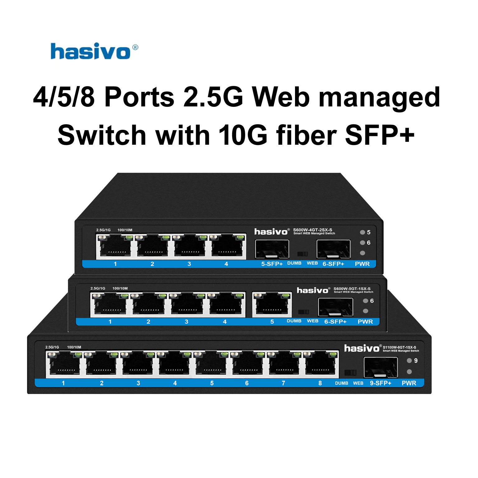 Hasivo 2.5G Network Switch 4/5 - Sfp+ 10G Managed Switch 8 Port ulasan dan harga