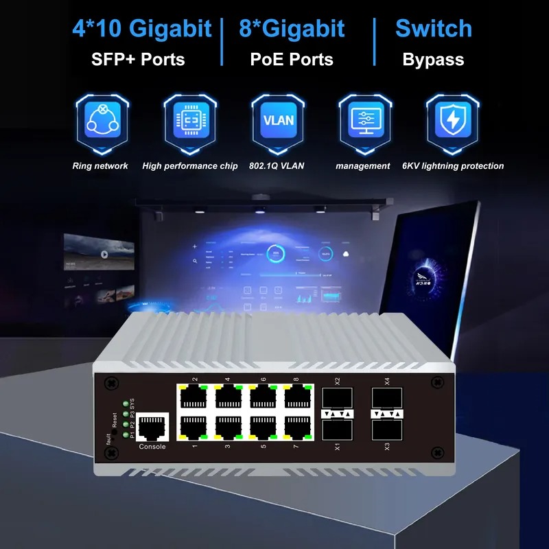 8-port PoE industrial manageme - Sfp+ 10G Managed Switch 8 Port ulasan dan harga