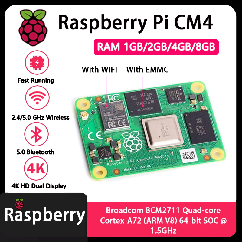 Raspberry Pi CM4 1GB/2GB/4GB/8 - Raspberry Pi Cm4 8Gb Ram 32Gb Emmc Wifi ulasan dan harga